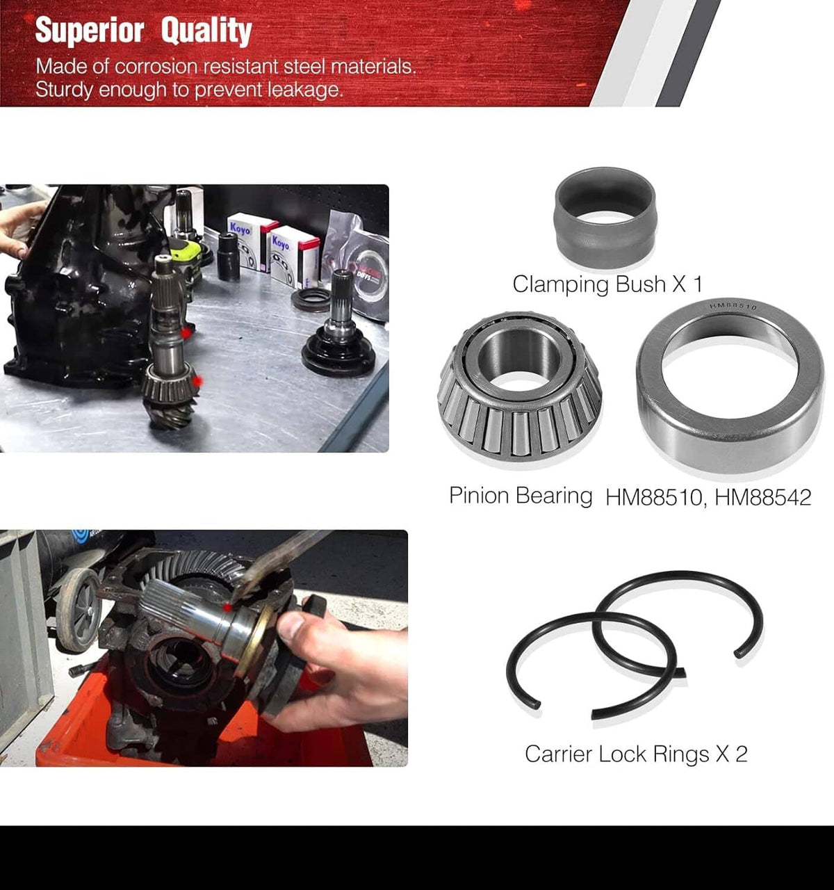 Solid Spare For BMW E30 E36 E28 E34 E23 E32 Z1 Z3 Differential 188 Bearing Diff Rebuild Kit