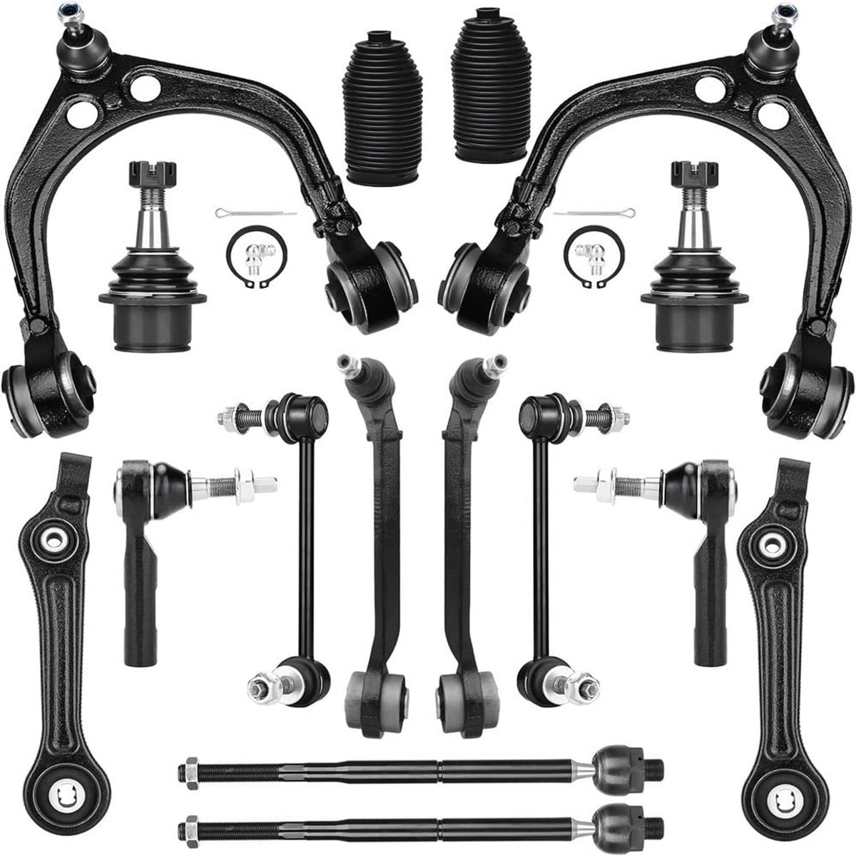 Solidspare 16Pcs Suspension Front Control Arm Kit for 2011-19 Dodge Charger Challenger 300