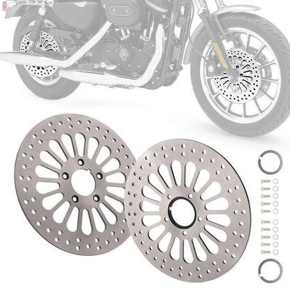 Solidspare For Harley Touring Sportster Softail 11.5" Front & Rear Brake Rotor Stainless
