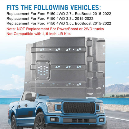 Solidspare For 2015-22 Ford F150 Transmission Full Skid Plate Gearbox Splash Shield Guard