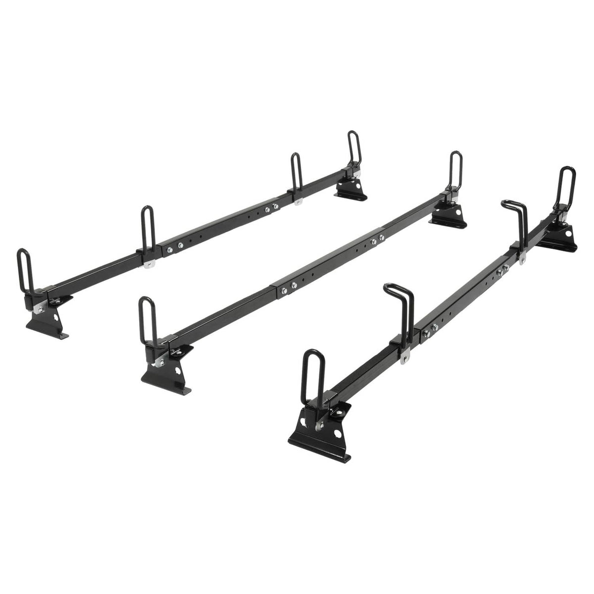 Solid Spare 65" 3-Bar Cargo Van High Ladder Roof Rack For Nissan NV 1500 2500 3500 750 lbs
