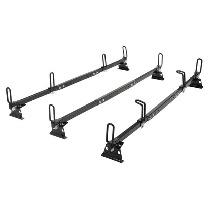 Solid Spare 65" 3-Bar Cargo Van High Ladder Roof Rack For Nissan NV 1500 2500 3500 750 lbs