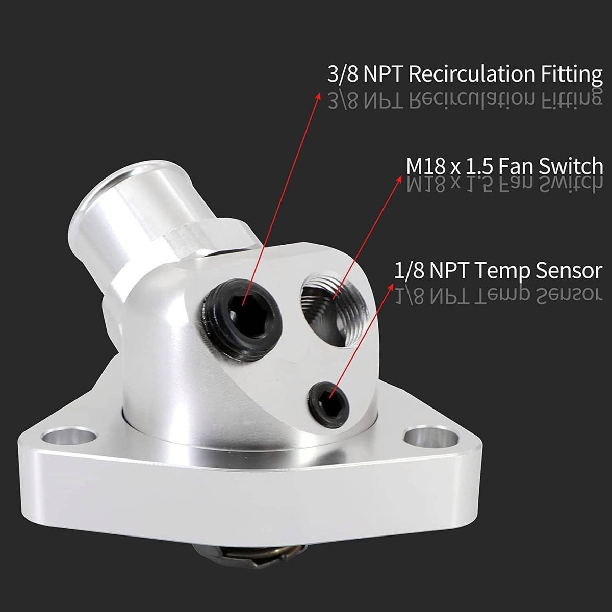 Solidspare K-Series For Honda Radiator Hose Swivel Neck Thermostat Housing Aluminum K20 K24