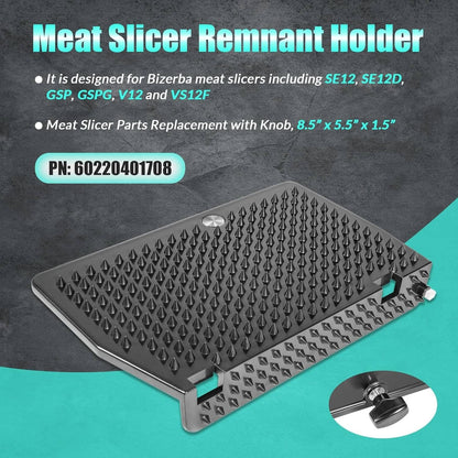 Solidspare Meat Slicer Remnant Holder 60220401708 for Bizerba SE12 SE12D GSP GSPG V12 VS12F