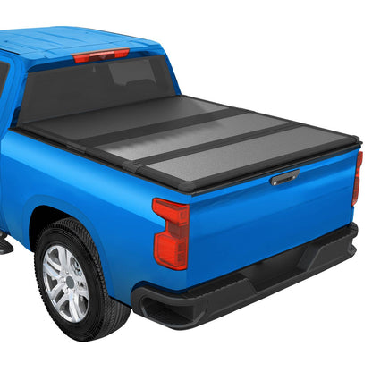 Solidspare Hard Tri-Fold Tonneau Cover For 1999-2014 Silverado Sierra 1500 2500HD 8 Ft Bed