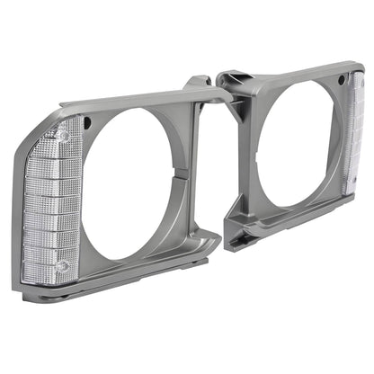 Solid Spare Gray Headlight Bezel Headlight Door Set For Toyota Pickup RWD 79-81 # 8161089105