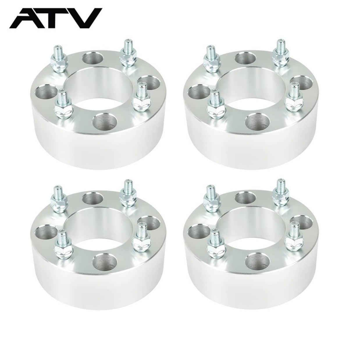 Solidspare 4× Wheel Spacers 4x110 2" 74mm M10x1.25 Silver For Honda Rincon 680 2006-2016