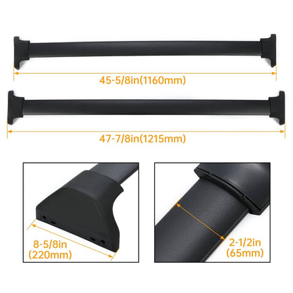 Solid Spare New Aluminum Roof Rack Rails Cross Bars For Honda Odyssey 2018-2025 Black