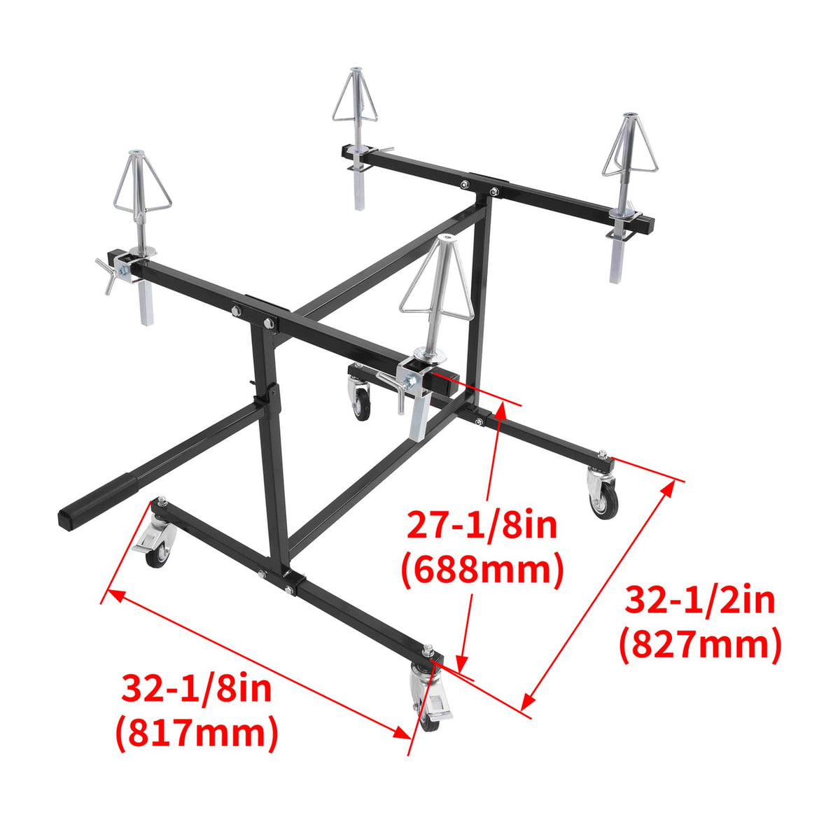 Solid Spare Foldable Wheel Paint Stand Panel Painting Stand For Auto Body Parts and Rims