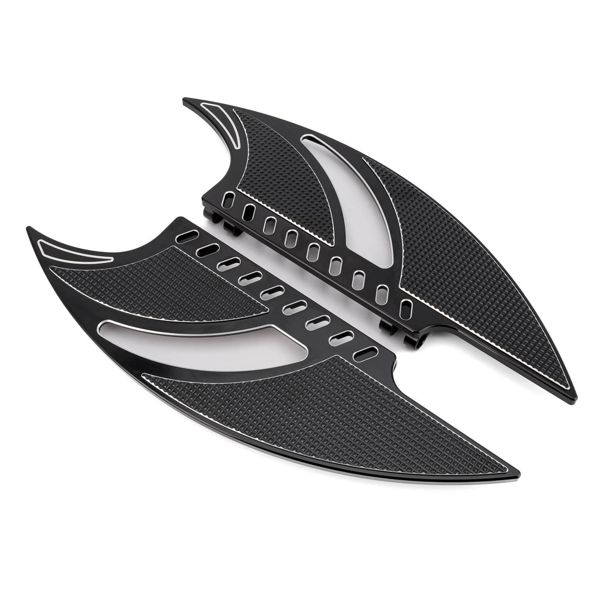 Solidspare Motorcycle FRONT Floorboards Foot Pegs Footrest For Harley Softail Road Glide