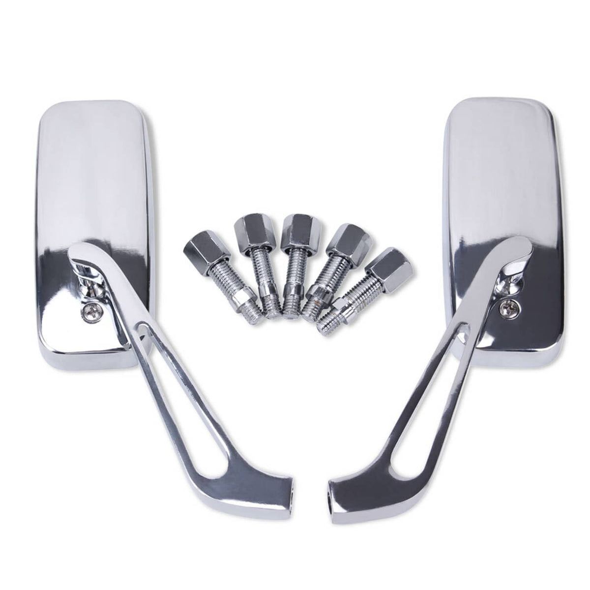 Solidspare Motorcycle Bike Chrome Rearview Mirrors For Harley Sportster Glide Universal US