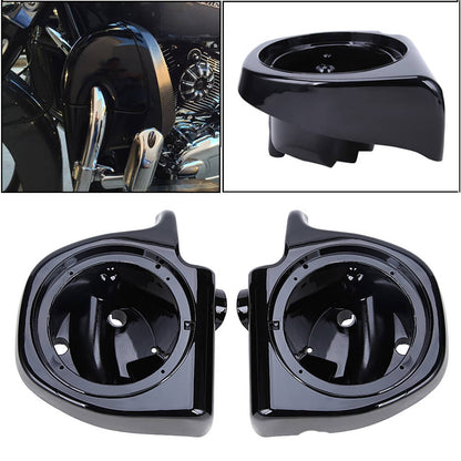 Solidspare 6.5" Speaker Pods Box Lower Vented Fairing For 94-13 Harley Touring Street Glide
