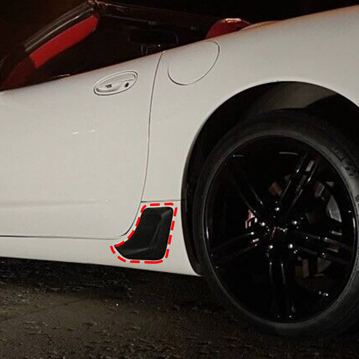 Solid Spare For C5 Corvette Z06 ZO6 1997-2004 LH & RH Rear Lower Brake Duct Scoop Vent Kit