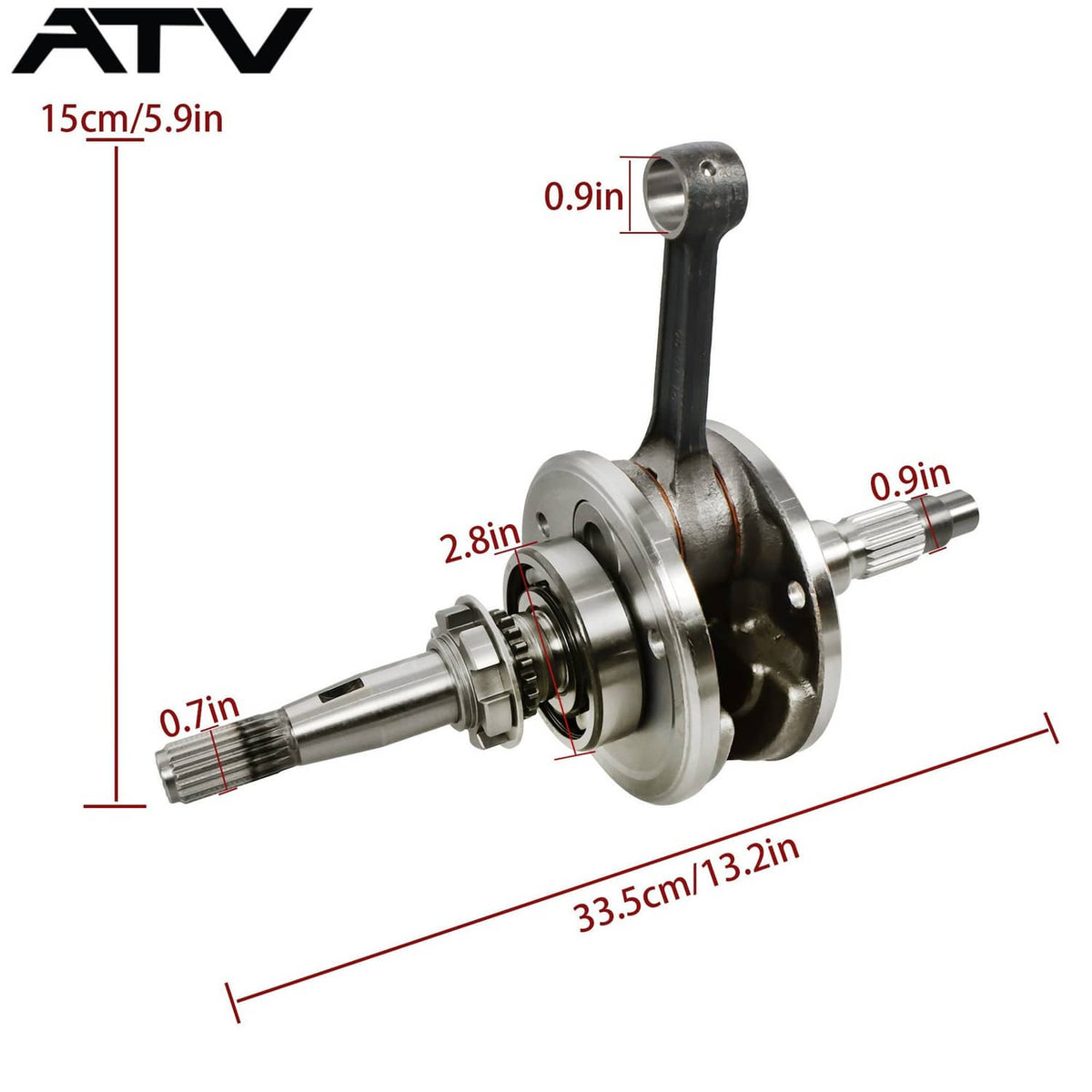 Solidspare Crankshaft For Hisun 400 HS400 Quad 13200-003-0000,13300-F12-0000 ATV UTV NEW US