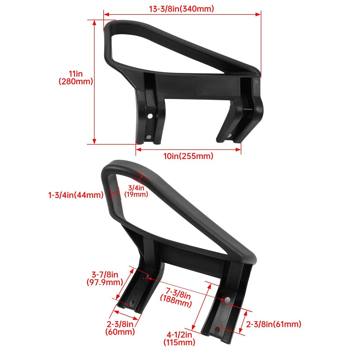 Solidspare Golf Cart Seat Handles Arm Rest Hip Restraints For EZGO TXT 1994-Up #71702-G01
