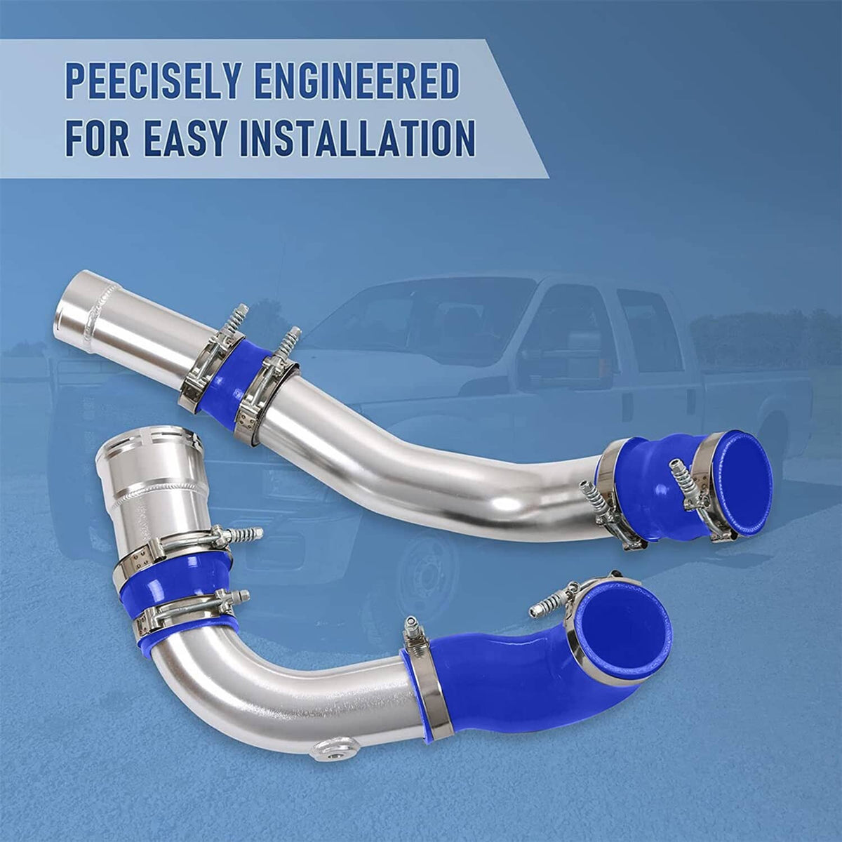 Solidspare Upgrade Cold& Hot Side Intercooler Pipe For 2011-16 Ford 6.7L Powerstroke Diesel