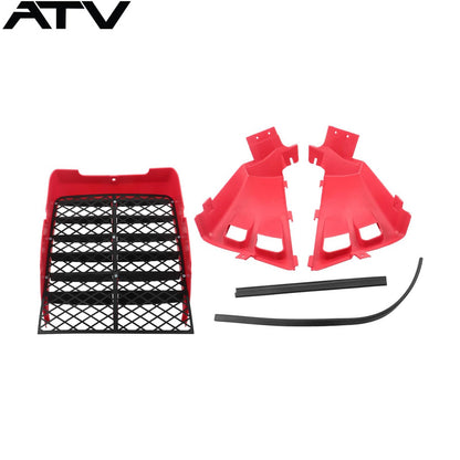 Solidspare Tank Side Outer Plastic Covers Integrated Red Grill For Yamaha Banshee 350 1991