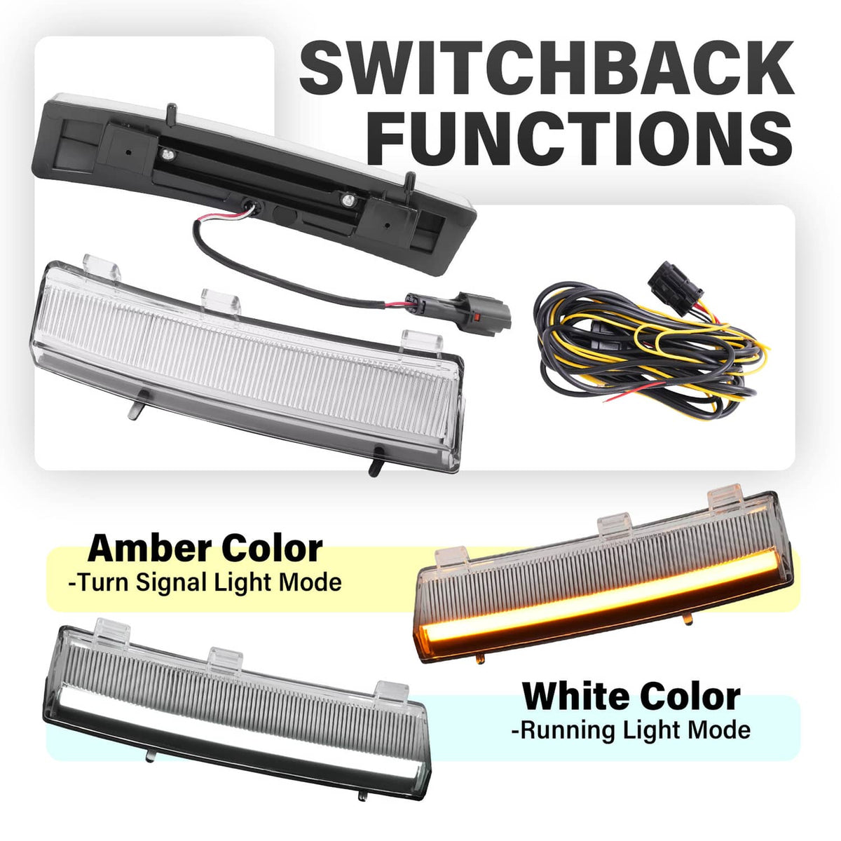 Solid Spare Switchback Clear Lens Turn Signal Lights Side Marker For Nissan 350Z LCI 06-09