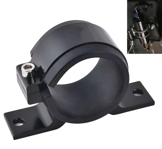 Solidspare 50mm Single Clamp Cradle Fuel Pump Bracket Fuel Filter Mounting Black US STOCK