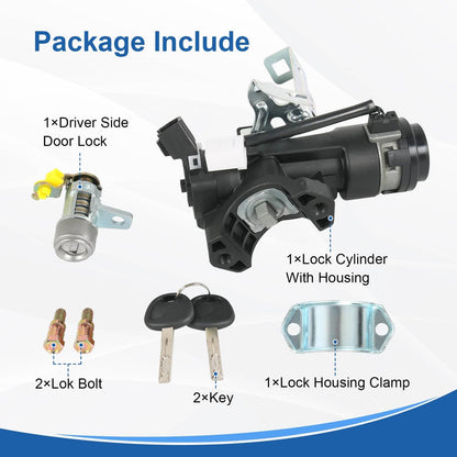 Solidspare Ignition Lock Switch Assembly with Keys For Accent 2012-2017 81910-1R110