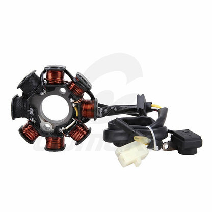 Solidspare For GY6 50cc 110cc 125cc 150cc Moped Scooter ATV Magneto Stator 8 Pole Coil