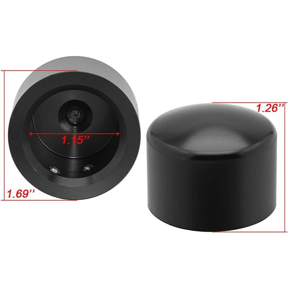Solidspare Black Front Axle Cap Nut Covers For Harley Street Glide Road King Softail Dyna