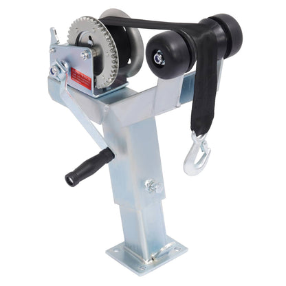 Solidspare Adjustable Winch Stand Winch Post W/ 1400lbs Winch Roller For Boat Trailers