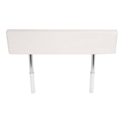 Solidspare For Universal Boat Seat Backrest W/Folding Arms Leaning Post White + Silvery