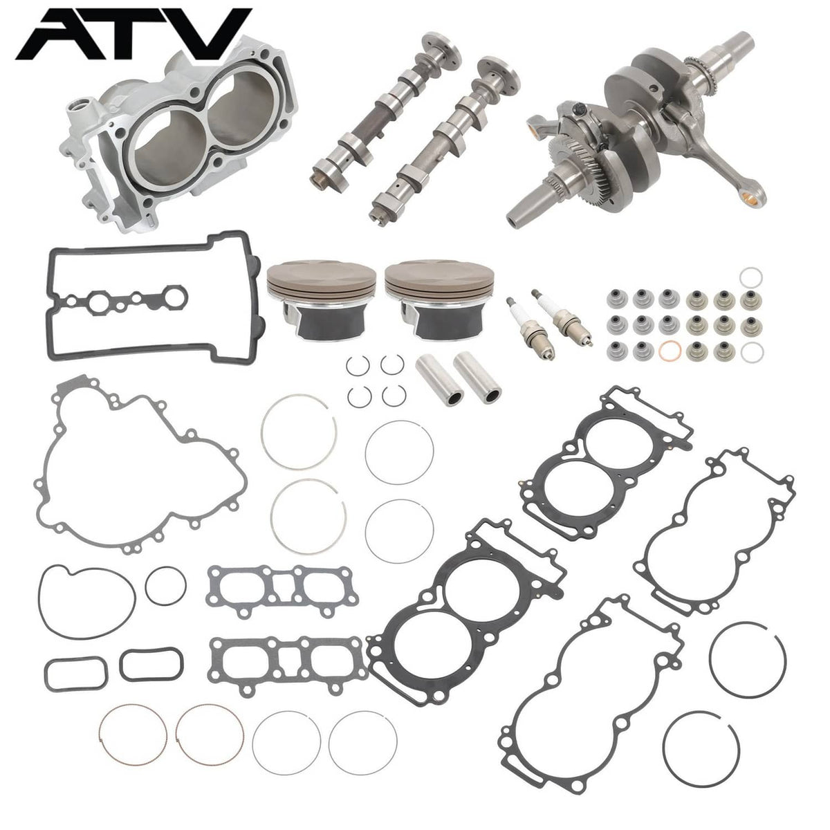 Solidspare Fit For Polaris /RZR1000 XP 1000 Cylinder Piston Crankshaft Camshaft Kit 3023156