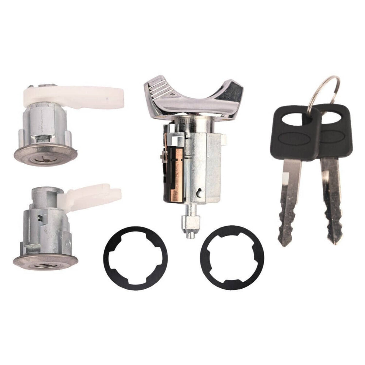 Solid Spare IGNITION & DOOR LOCK CYLINDER SET FOR 92-96 BRONCO F-150 F-250 F-350 KEYED ALIKE