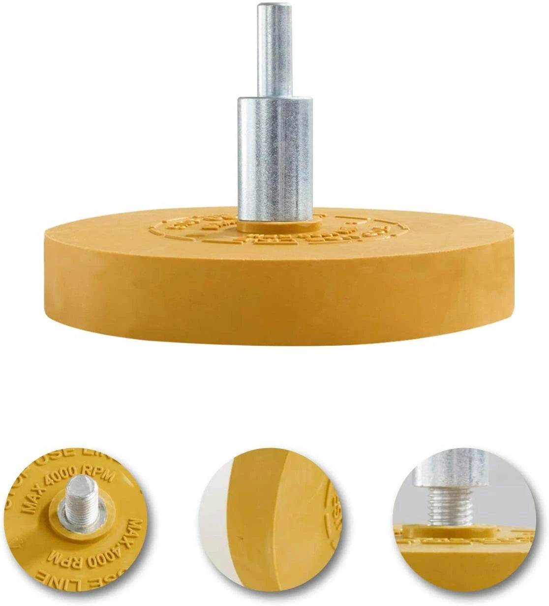3.5" Car Decal Remover Eraser Wheel Tool for Drill Adhesive Pinstripe Sticker