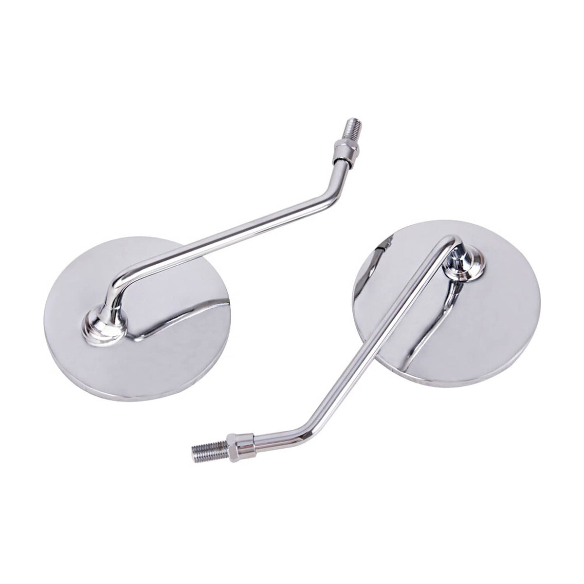 Solidspare 2x Classical Chrome Motorcycle Rearview Side Mirrors For Honda Suzuki Kawsaki