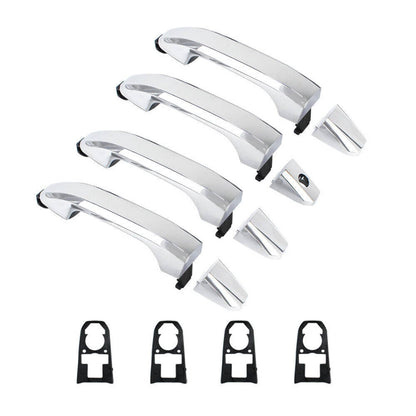 Solidspare Set of 4 Exterior Door Handle Fit For 14-17 Chevrolet Silverado 1500 Chrome New