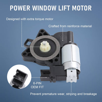 Solidspare Power Window Lift Regulator Motor For Mazda 3 5 6 CX-7 CX-9 RX-8 742-801 6 Pins