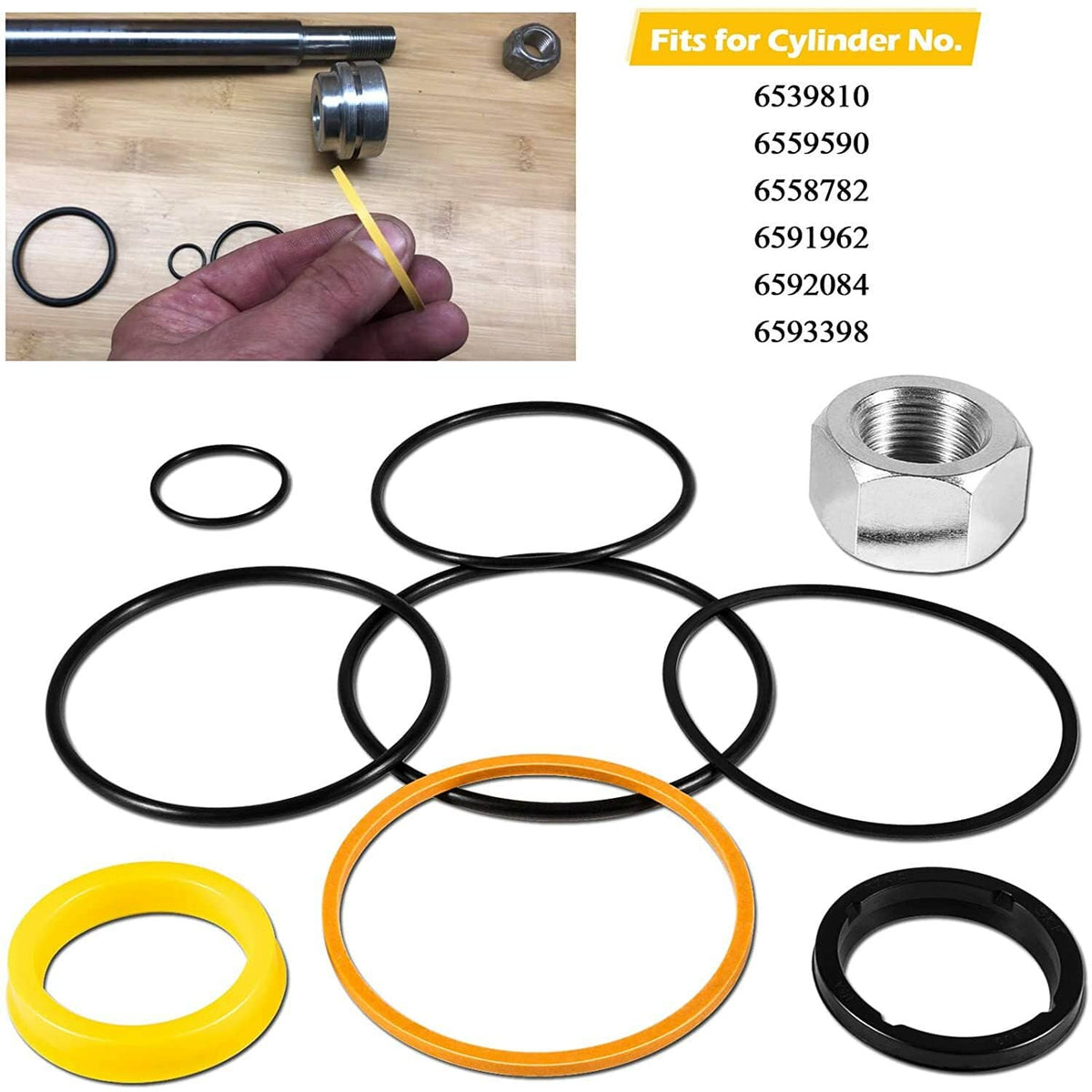 Solid Spare 7135551 Tilt Hydraulic Cylinder Seal Kit for Bobcat Skid Steer Loader 843 853