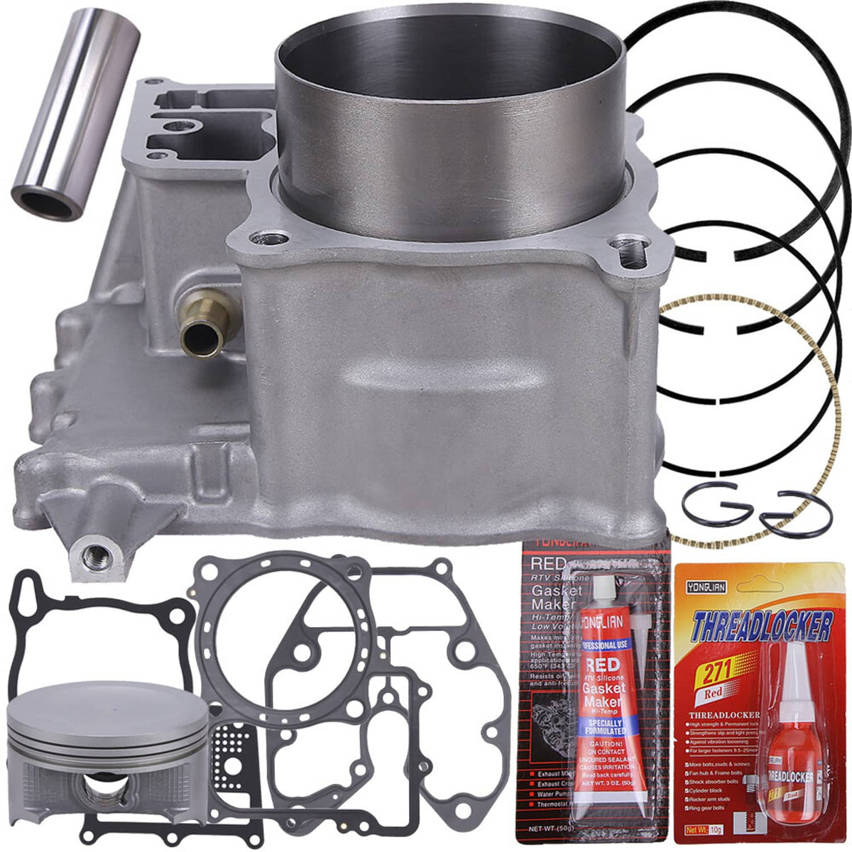 Solidspare For 2014-2021 Honda Pioneer 700 Cylinder Jug Piston Top End Gaskets Rebuild Kit