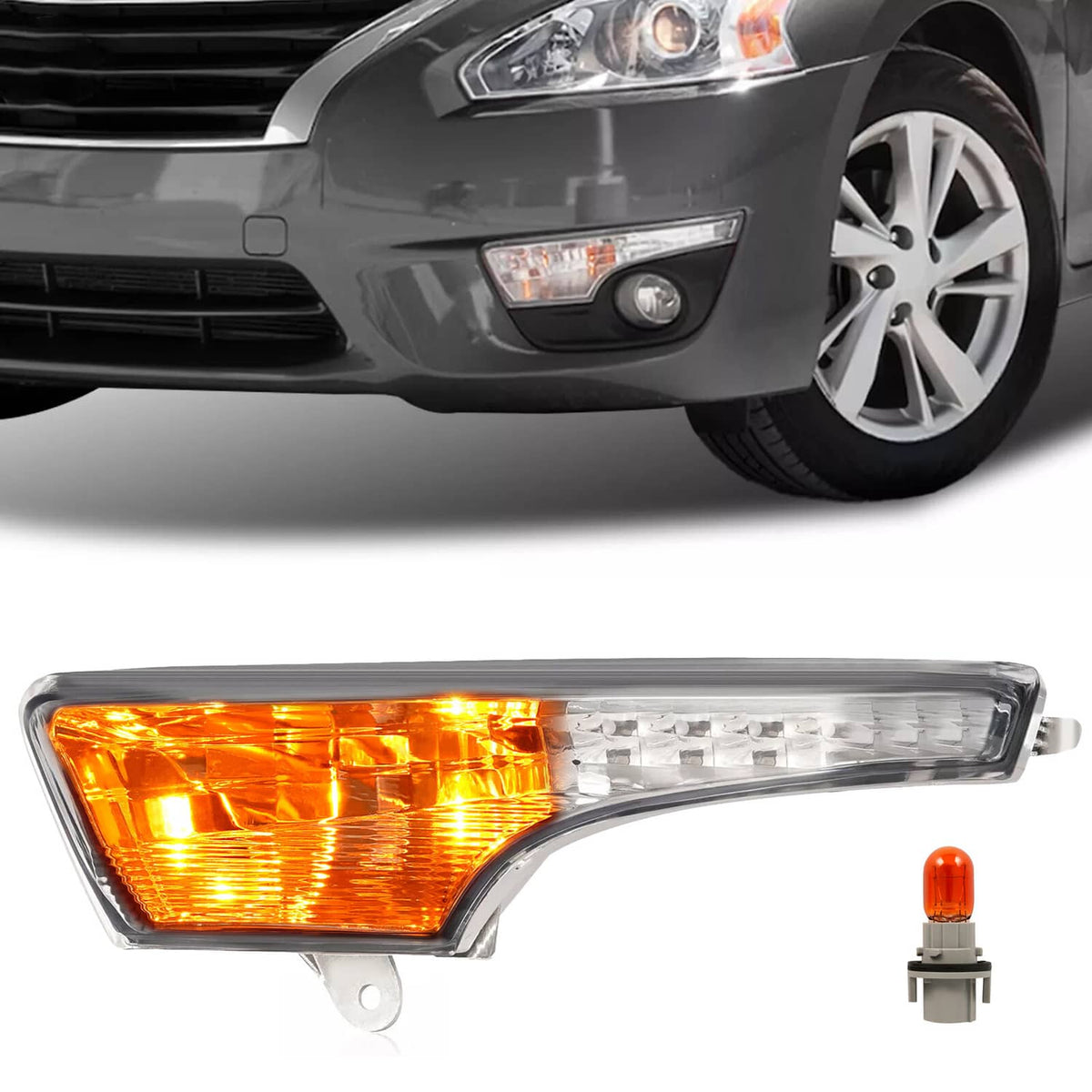 Solid Spare Turn Signal Light Front Driver Side For Nissan Altima 2013-2018 261353TA0A