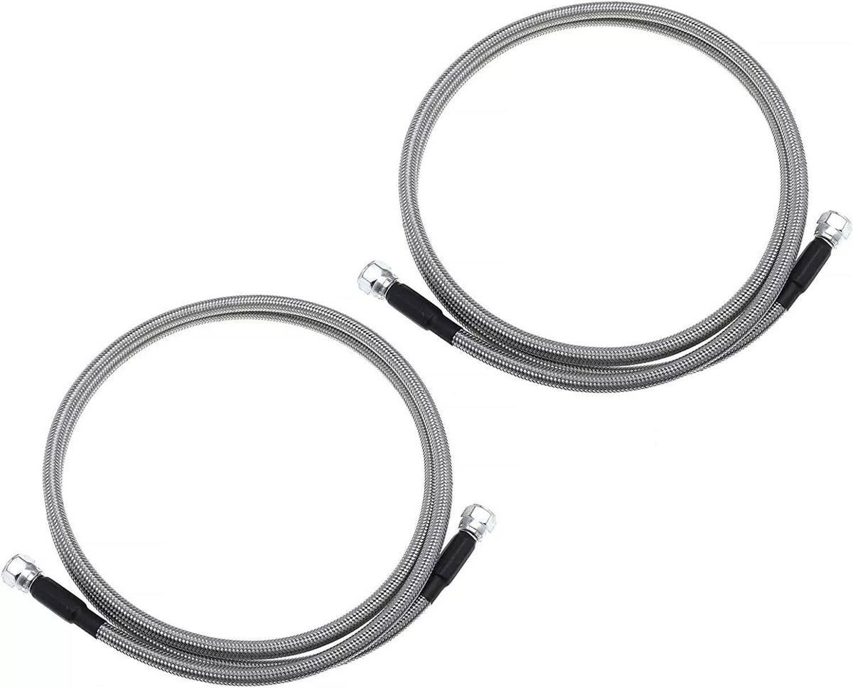 Solidspare Flexible SS Braided Transmission Cooler Lines Kit (6AN Hose) For GM 4L60E 4L80E