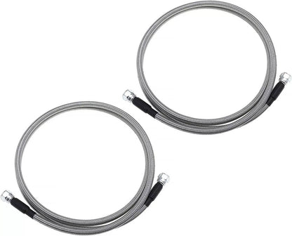 Solidspare Flexible SS Braided Transmission Cooler Lines Kit (6AN Hose) For GM 4L60E 4L80E