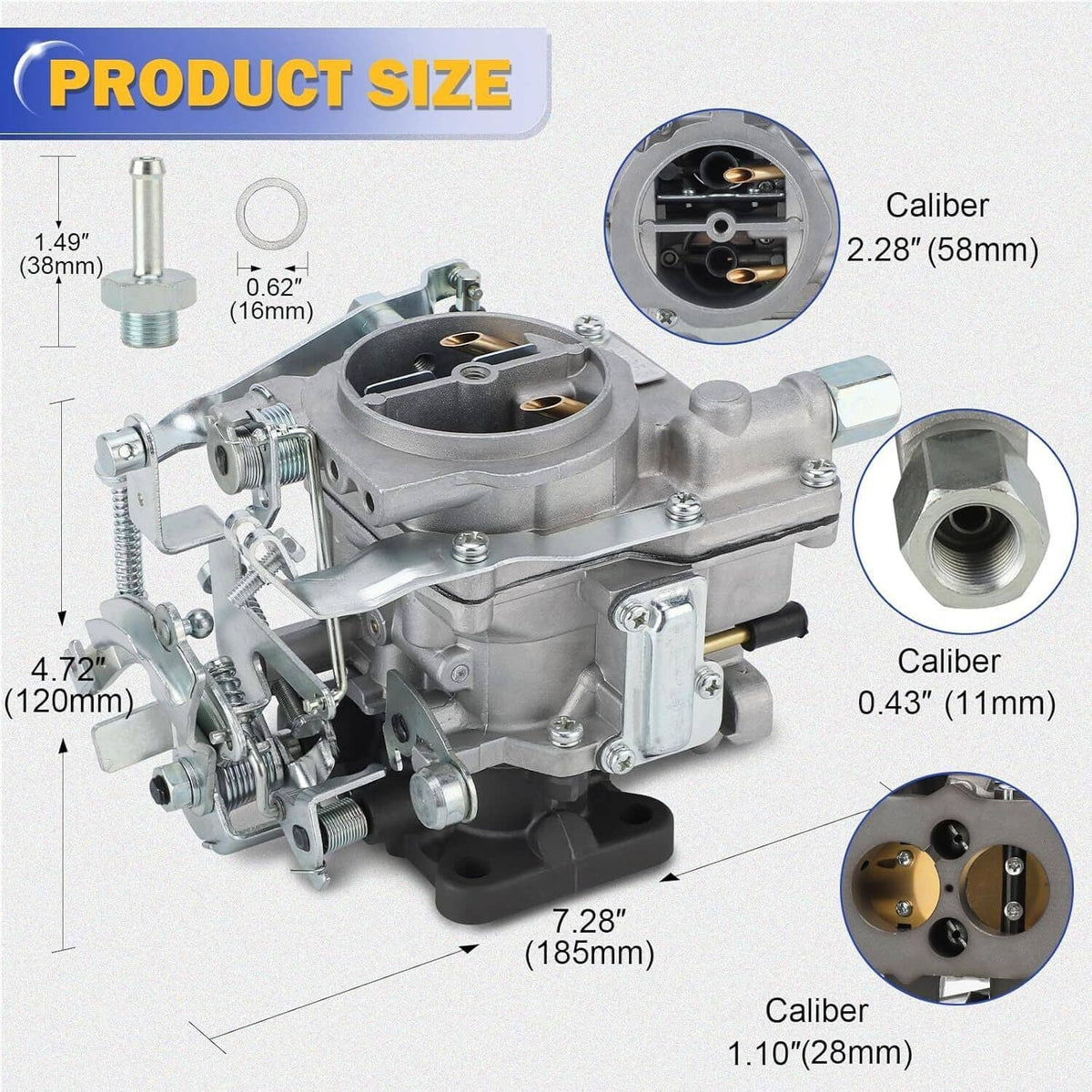 Solidspare 2 Barrel Carburetor Carb for Suzuki Samurai Corolla 3K 4K 1986-1988 21100-24035