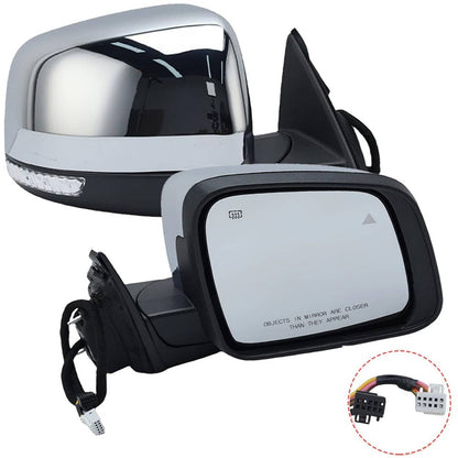 Solidspare Left Side Manual Fold Mirror Blind Spot For 11-22 Jeep Grand Cherokee 68236930AF