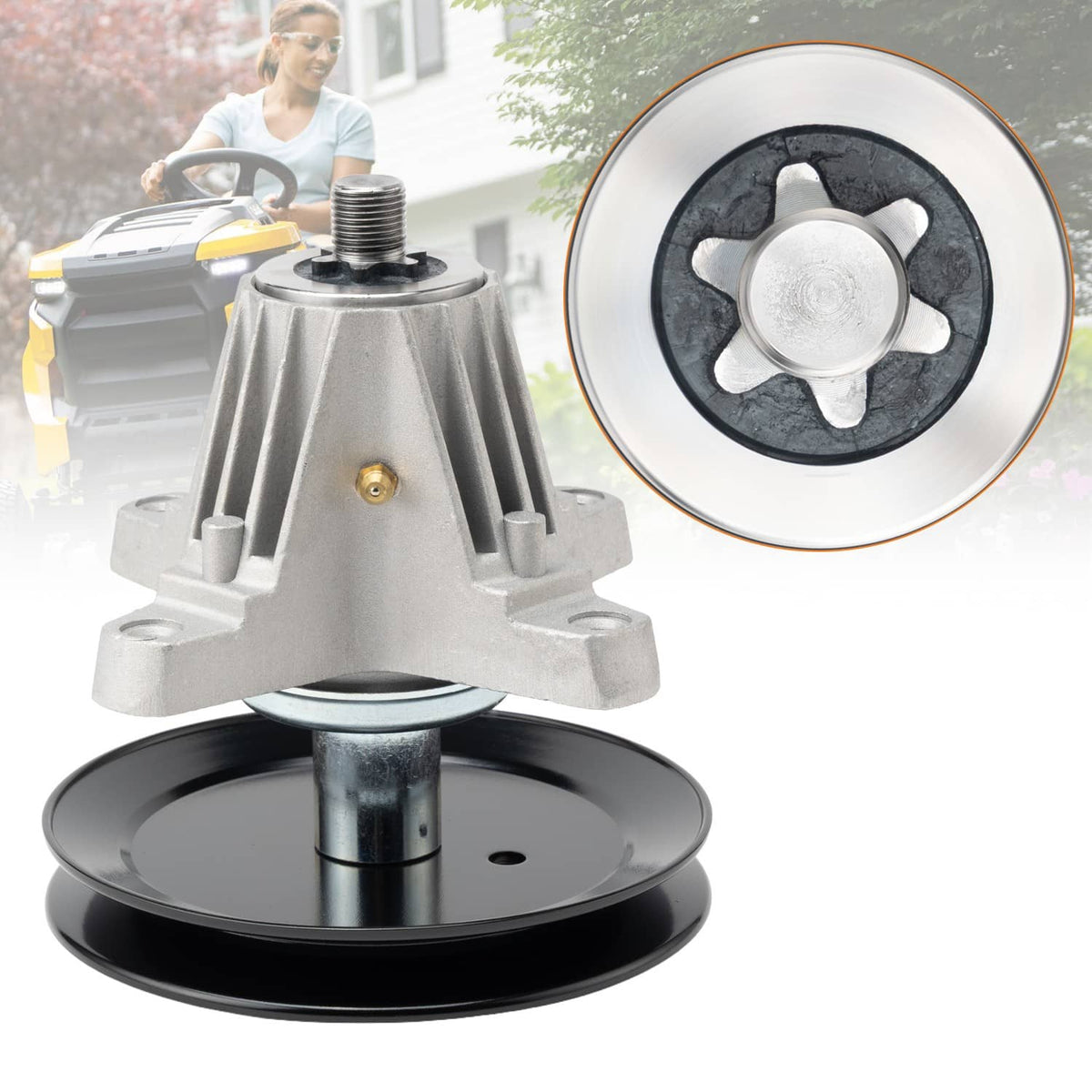 Solidspare Spindle w/ Pulley Blade Kit for Cub Cadet XT2-LX42 KH KW Enduro 42" 918-06976A