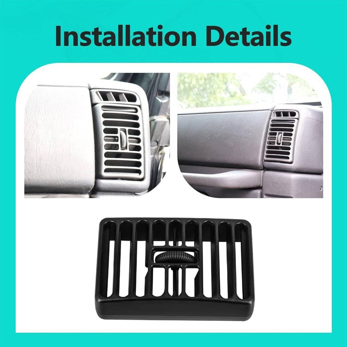 Solidspare Dashboard Air Vent Driver or Passenger for 1997-2006 Jeep Wrangler TJ 5DP54TAZ
