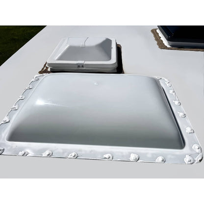 Solidspare RV Roof 18" X 26"  White Skylight Cover For Camper Skylight Truck UV Resistant