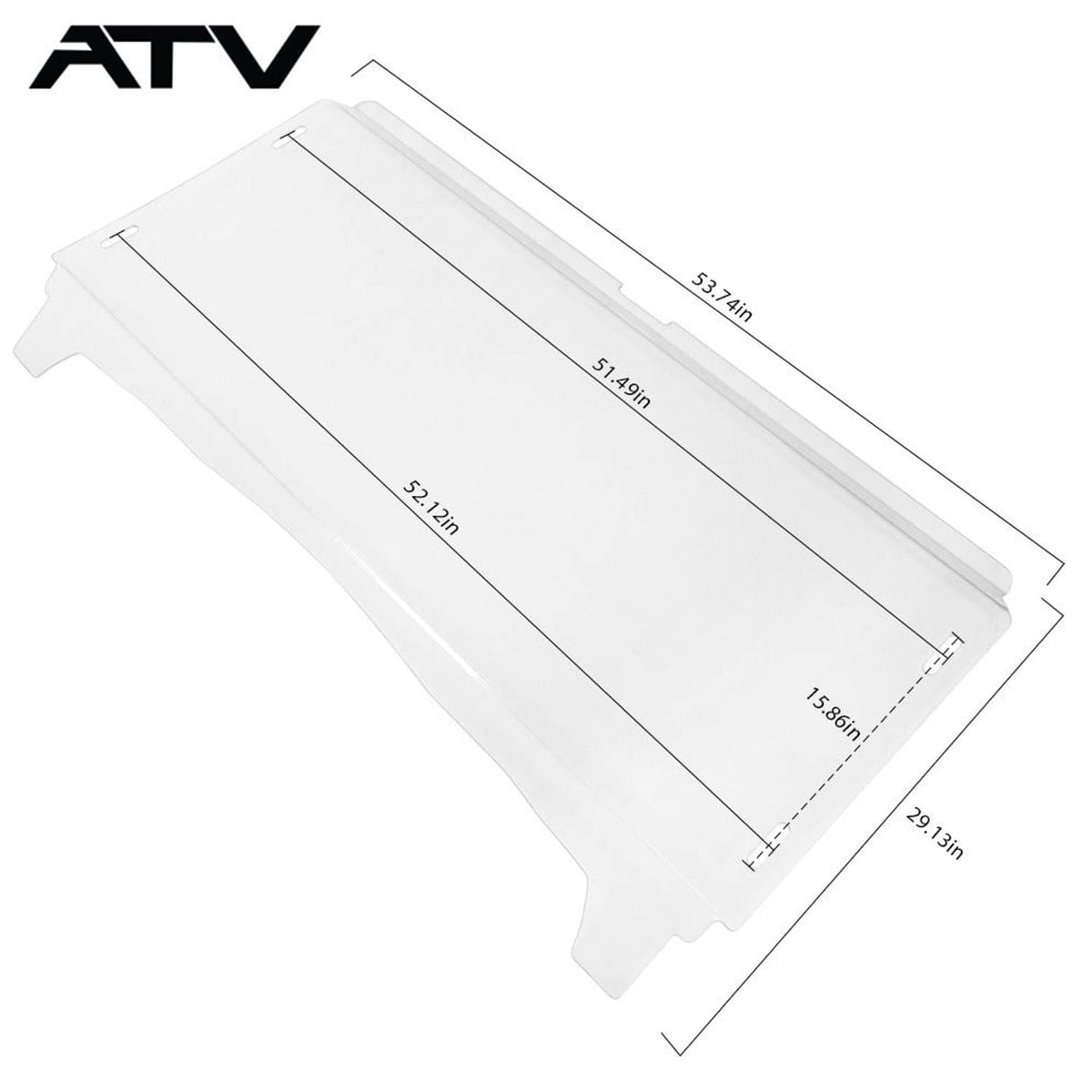 Solidspare For Kawasaki Teryx 4 750 2012-2013 /Teryx 4 800 14-15 UTV Front Full Windshield