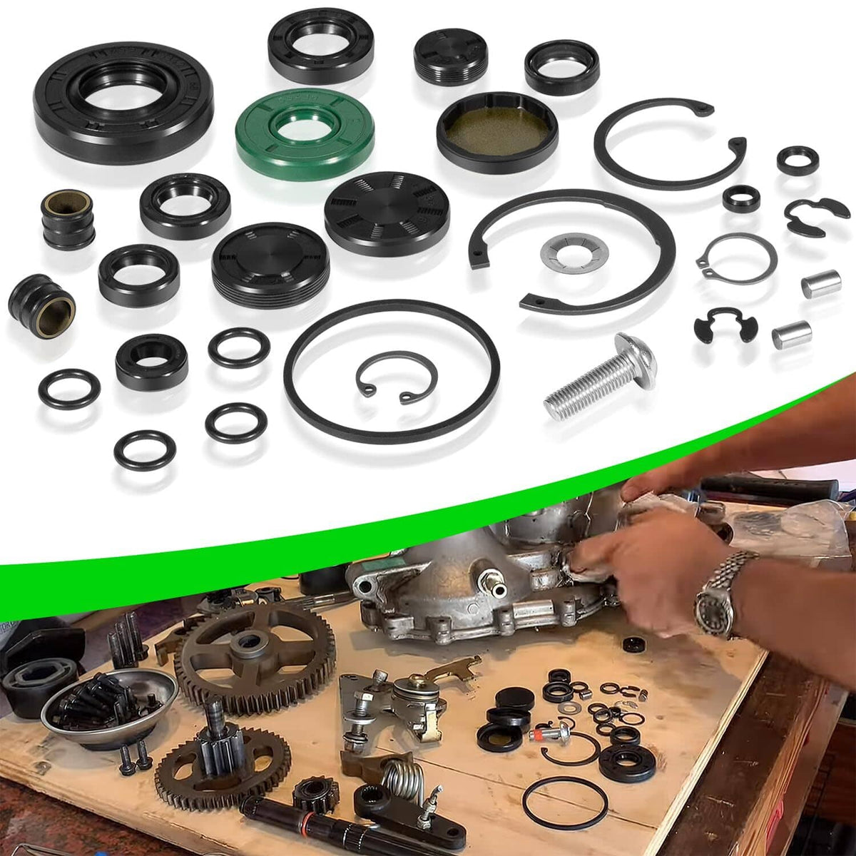 Solid Spare For Hydro-Gear 72994 Gear Transmission Seal Kit For ZT-2800, ZT-3100, ZT-3400