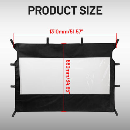 Solidspare 78637 UTV Soft Rear Windshield For CFMoto Uforce 800 / Yamaha Rhino 450 600 700