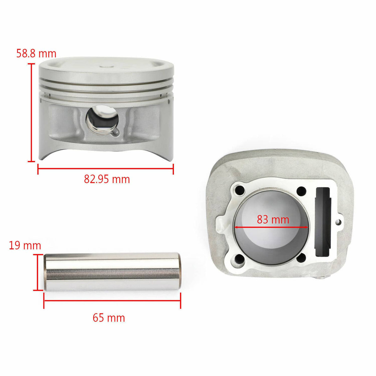 Solidspare For Yamaha Kodiak 400 1993-1999 Top End Kit Cylinder Piston Gaskets Big Bear 400