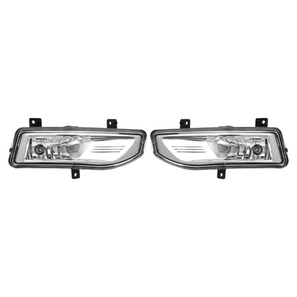 Solid Spare For 2017-2020 Nissan Rogue S SL SV Front Bumper Fog Lights Lamps w/Bezel+Bulbs