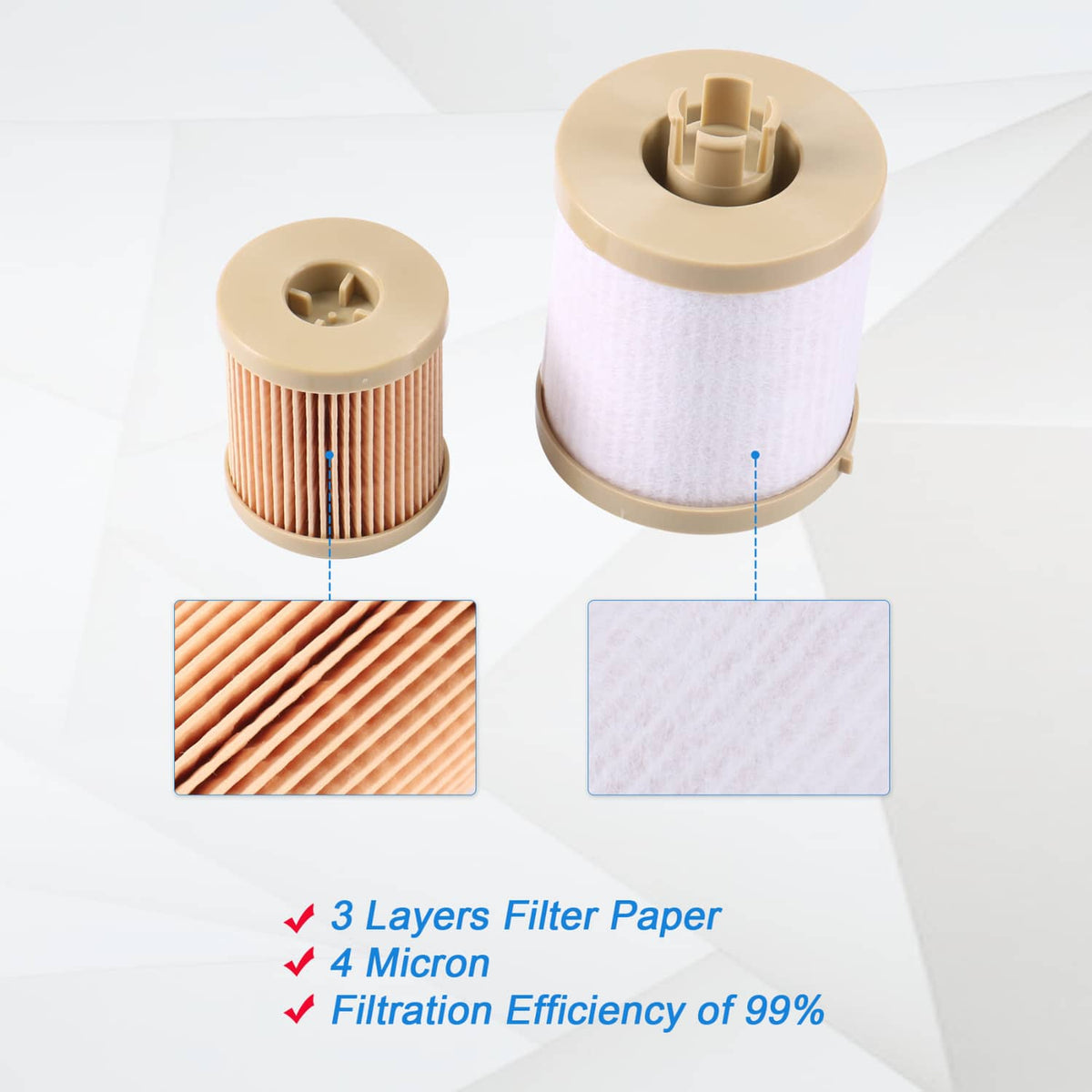 Solidspare FOR Ford Fuel Filter Diesel 6.0 F250 F350 F450 Powerstroke FD-4604 FD-4616 NEW